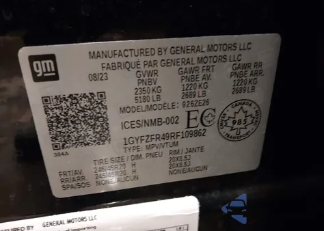 2024 Cadillac Xt4 Sport z USA, uszkodzony, nr VIN 1GYFZFR49RF109862